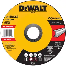 DX7927-AE, P003638, Disco de Corte 115 mm EXTREME® DEWALT®, disco de corte, disco de corte metal 115 mm, disco de corte dewalt, disco de corte de metal dewalt